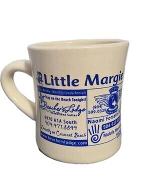 Vtg Little Marjories Cafe Ad Coffee Cup Mug St Augustine Beach restaurantware